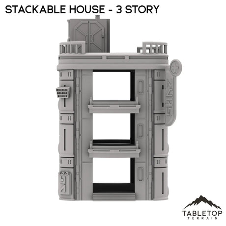 Tabletop Terrain Building Stackable House - Futuristic City
