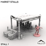Tabletop Terrain Building Stall 1 / 40mm Market Stalls