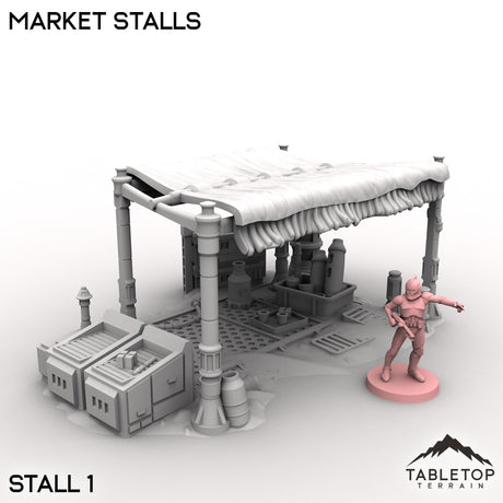 Tabletop Terrain Building Stall 1 / 40mm Market Stalls