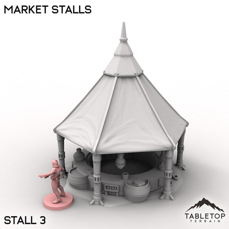 Tabletop Terrain Building Stall 3 / 40mm Market Stalls