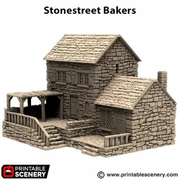 Tabletop Terrain Building Stonestreet Bakers - Country & King - Fantasy Historical Building