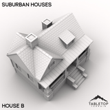 Tabletop Terrain Building Suburban Houses