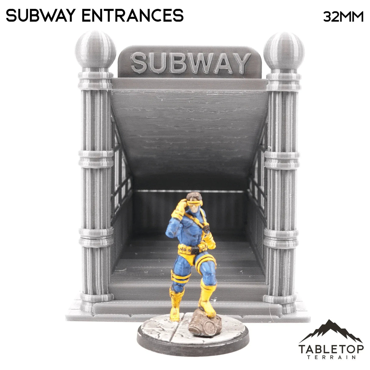 Tabletop Terrain Building Subway Entrance Set - Marvel Crisis Protocol Terrain