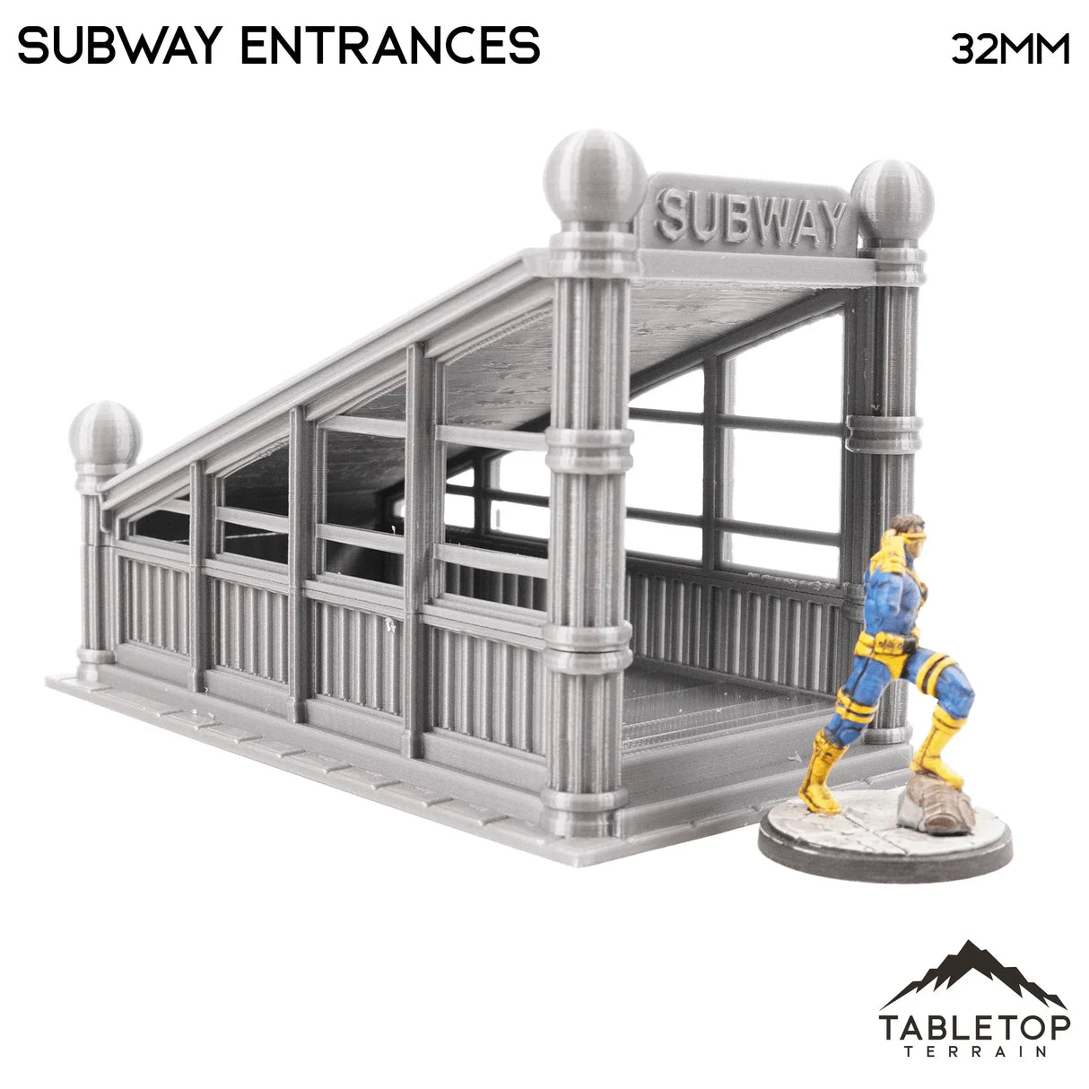 Tabletop Terrain Building Subway Entrance Set - Marvel Crisis Protocol Terrain