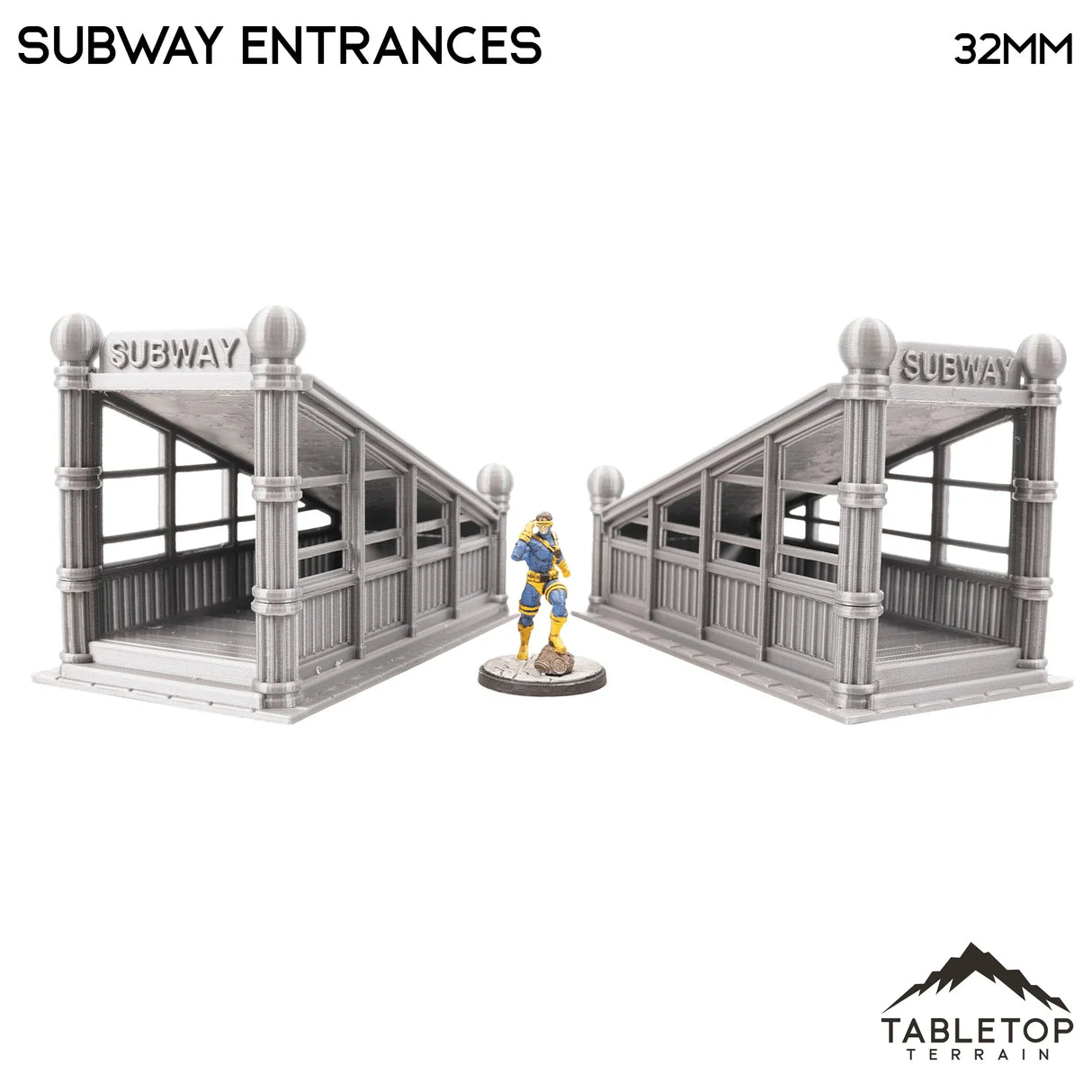 Tabletop Terrain Building Subway Entrance Set - Marvel Crisis Protocol Terrain