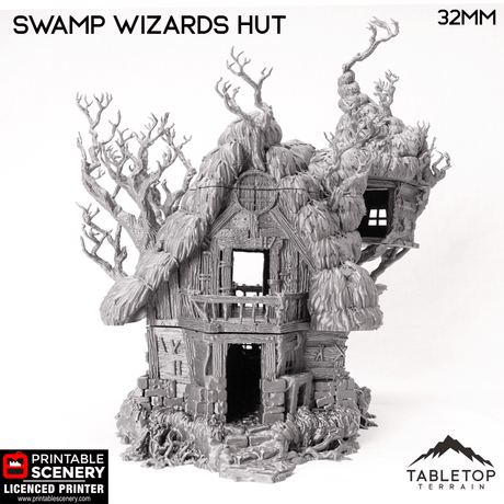 Tabletop Terrain Building Swamp Wizards Hut - The Gloaming Swamp