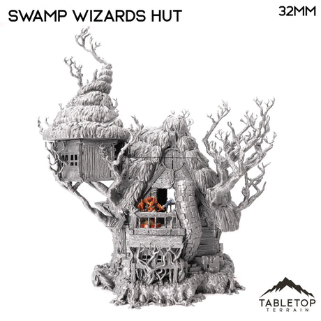 Tabletop Terrain Building Swamp Wizards Hut - The Gloaming Swamp