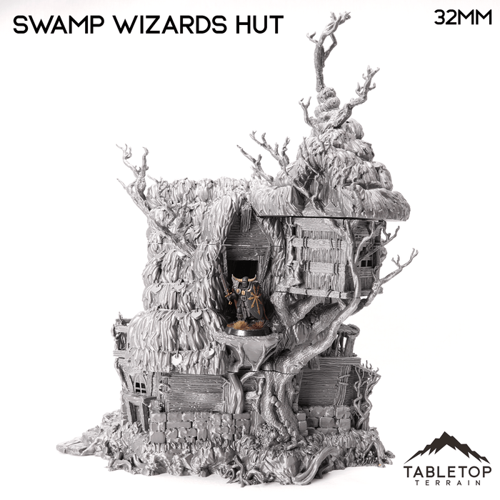 Tabletop Terrain Building Swamp Wizards Hut - The Gloaming Swamp