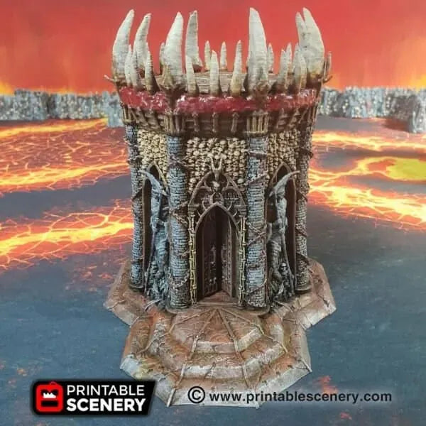 Tabletop Terrain Building Temple of the Damned - Demon Fantasy Building