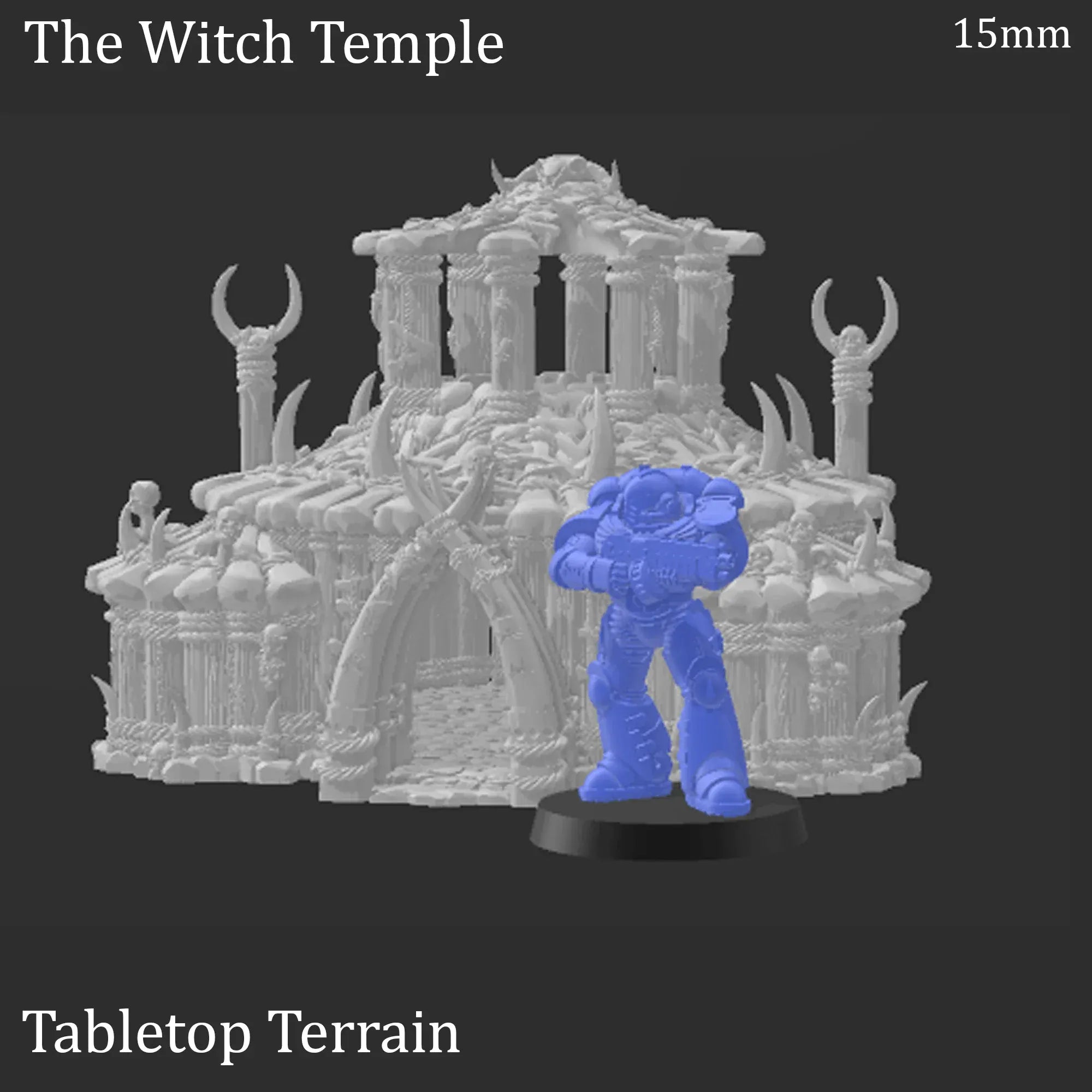 ティカル1号神殿石作り模型　高さ10cm、横7cm The Witch Temple- Tribal Terrain – Tabletop Terrain