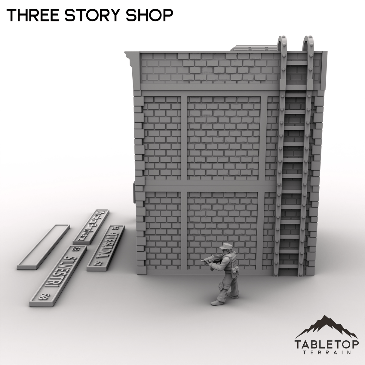 Tabletop Terrain Building Three Story Shop - MCP Building