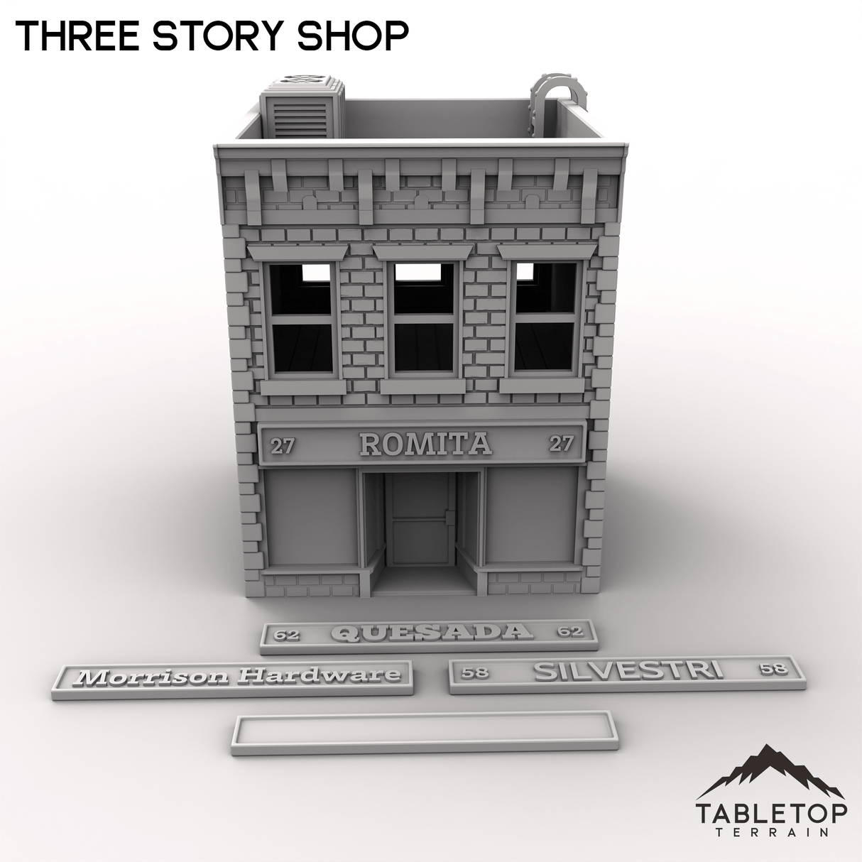 Tabletop Terrain Building Three Story Shop - MCP Building