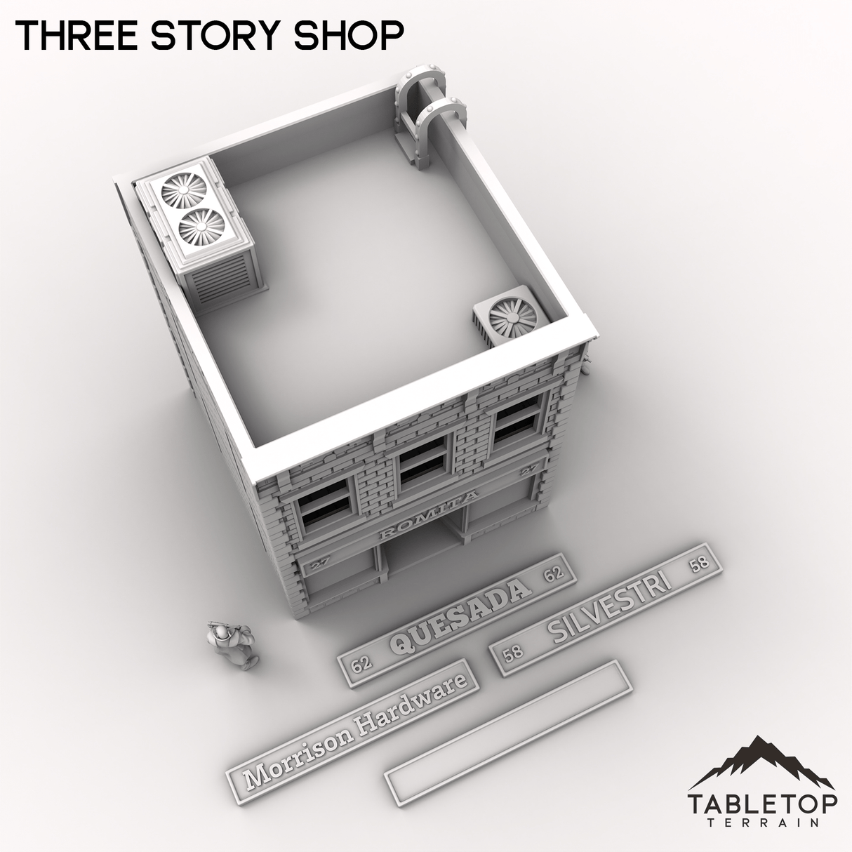 Tabletop Terrain Building Three Story Shop - MCP Building