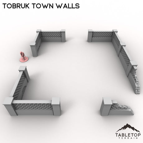 Tabletop Terrain Building Tobruk Town Walls