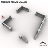 Tabletop Terrain Building Tobruk Town Walls