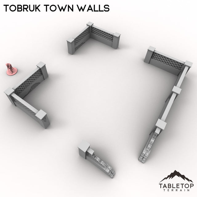 Tabletop Terrain Building Tobruk Town Walls
