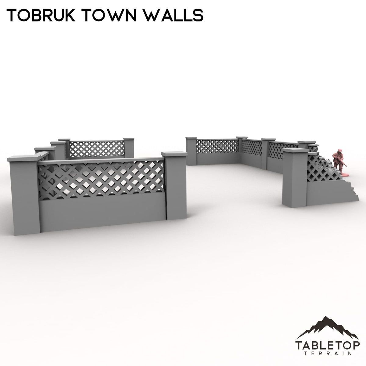 Tabletop Terrain Building Tobruk Town Walls