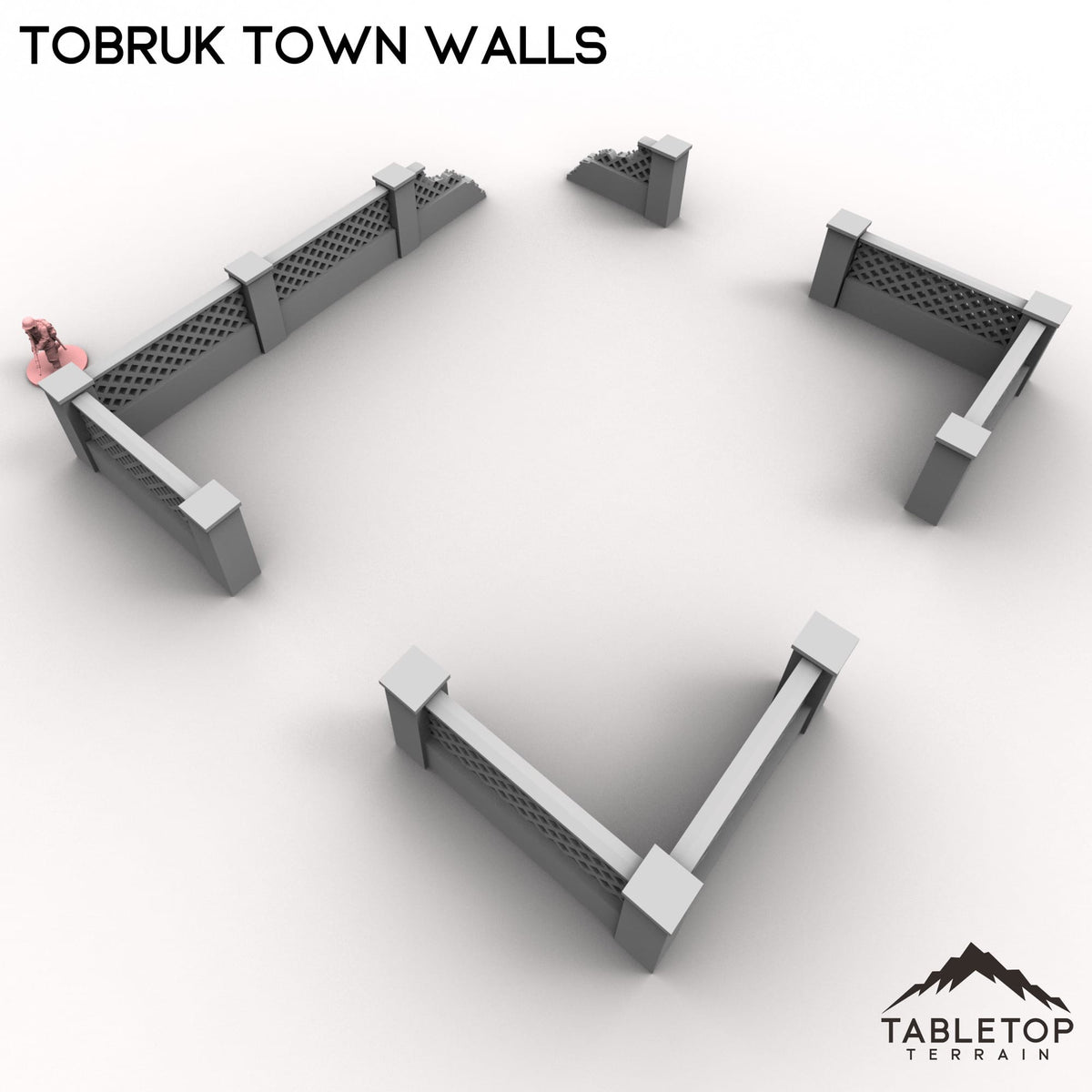 Tabletop Terrain Building Tobruk Town Walls