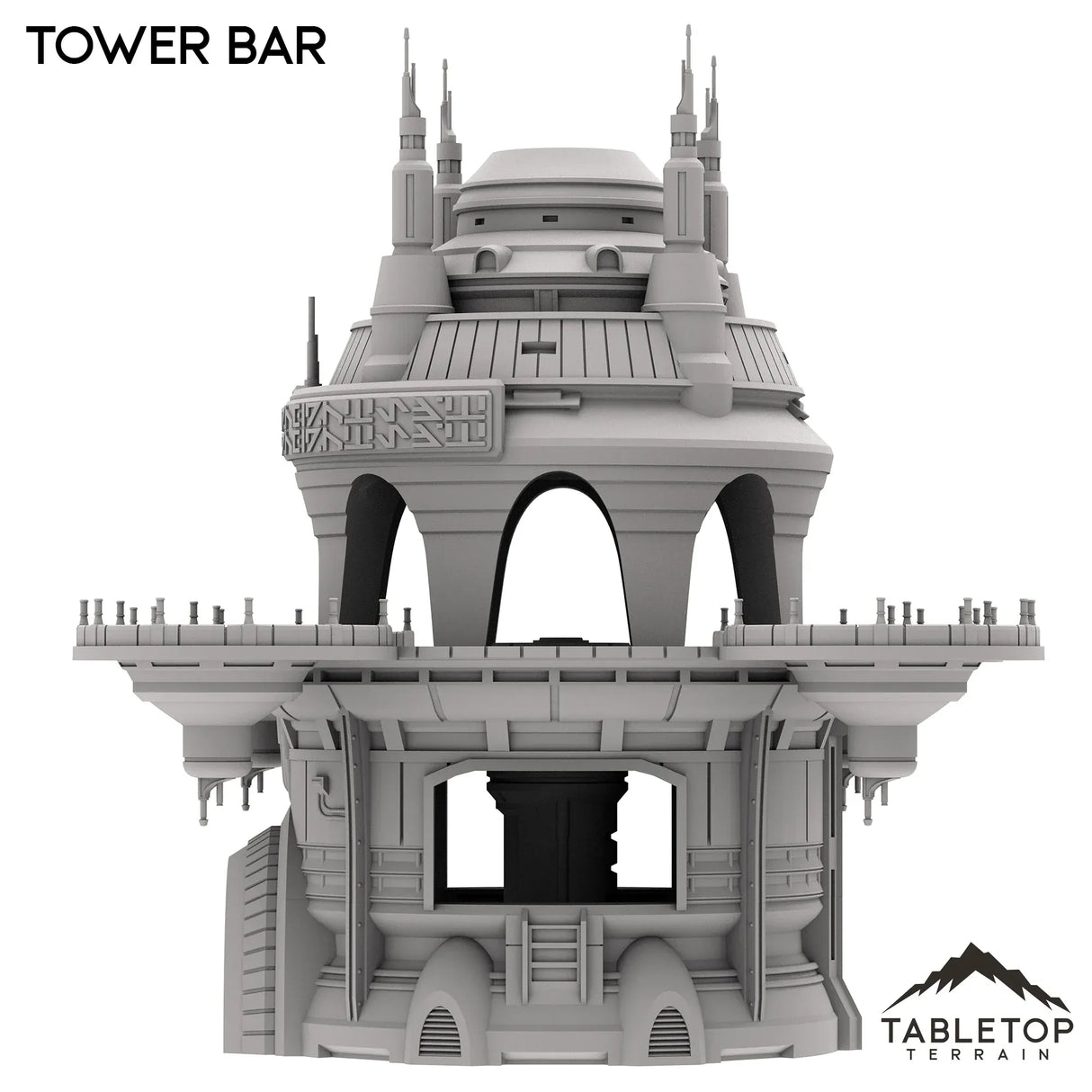 Tabletop Terrain Building Tower Bar - Futuristic City