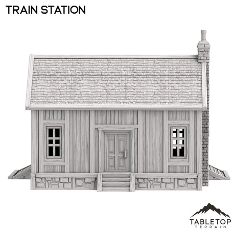 Tabletop Terrain Building Train Station - Old Wild Western Rush