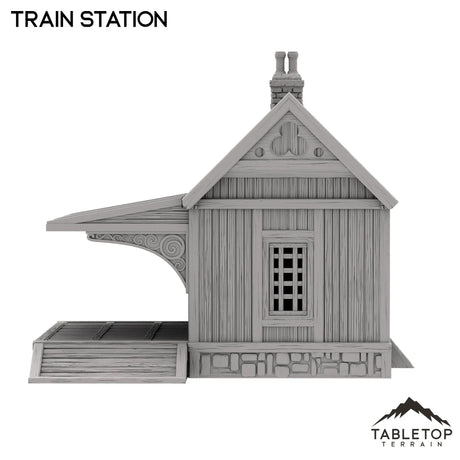 Tabletop Terrain Building Train Station - Old Wild Western Rush