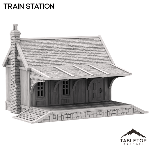 Tabletop Terrain Building Train Station - Old Wild Western Rush