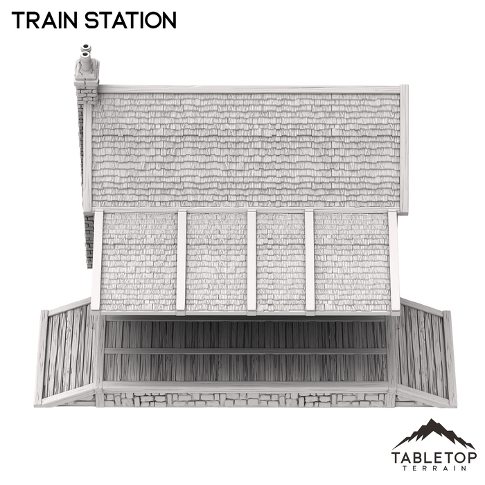 Tabletop Terrain Building Train Station - Old Wild Western Rush