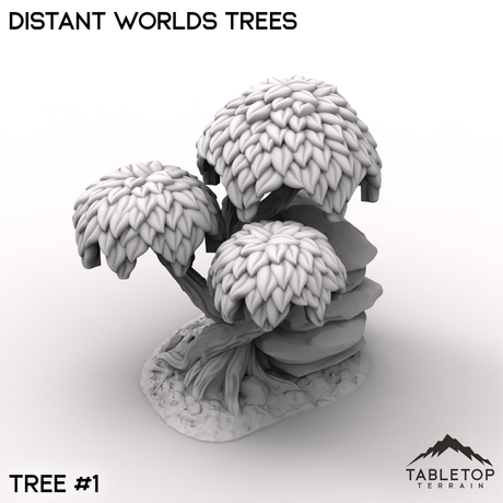 Tabletop Terrain Building Tree 1 / 32mm Distant Worlds Trees