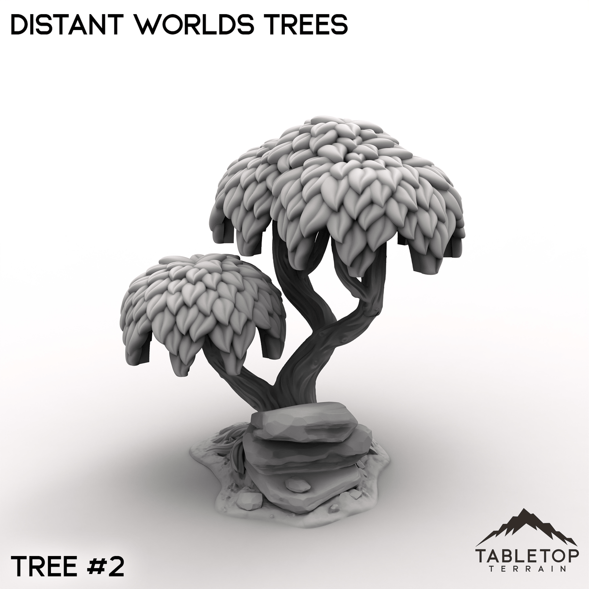 Tabletop Terrain Building Tree 2 / 32mm Distant Worlds Trees