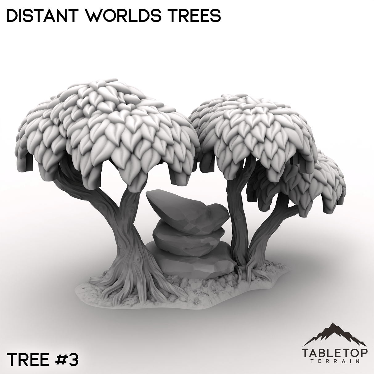 Tabletop Terrain Building Tree 3 / 32mm Distant Worlds Trees