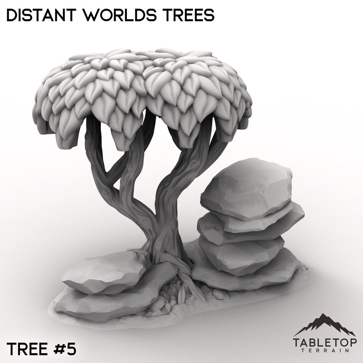 Tabletop Terrain Building Tree 5 / 32mm Distant Worlds Trees