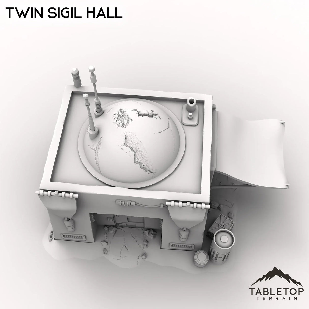 Tabletop Terrain Building Twin Sigil Hall