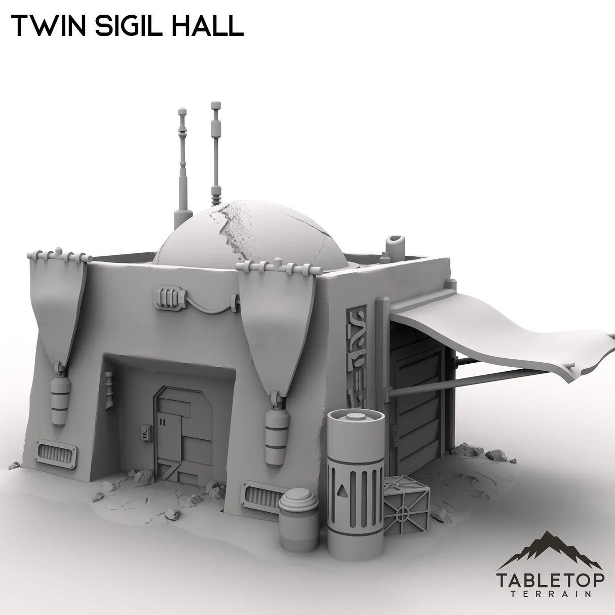 Tabletop Terrain Building Twin Sigil Hall