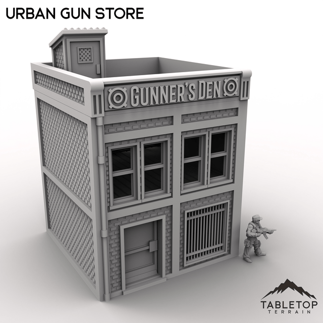 Tabletop Terrain Building Urban Gun Store