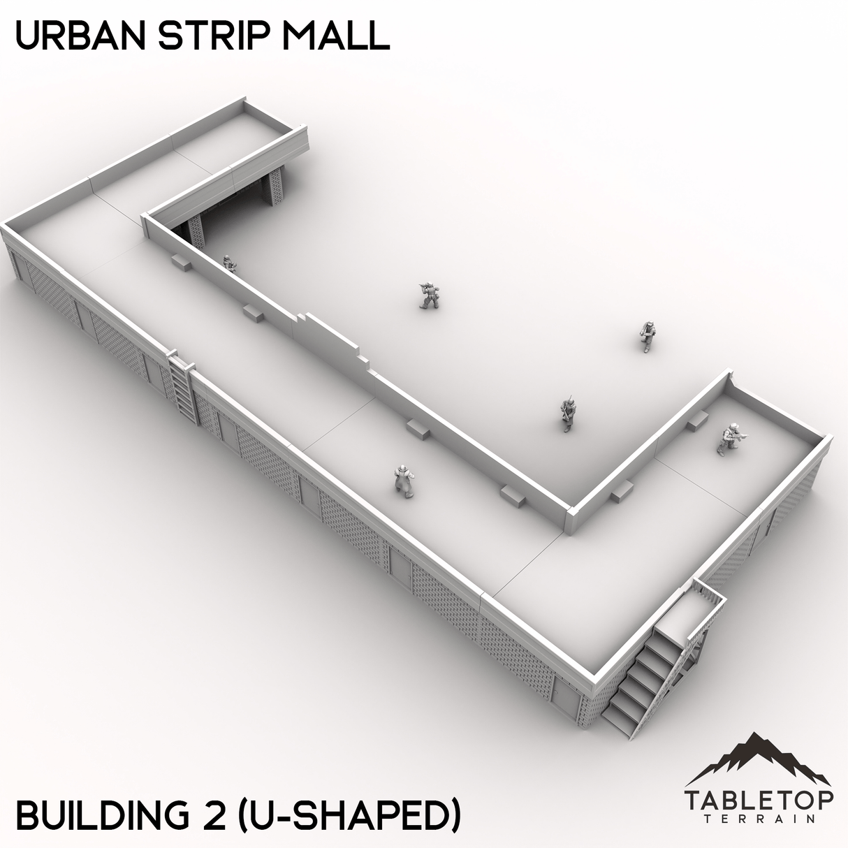 Tabletop Terrain Building Urban Strip Mall - MCP Building