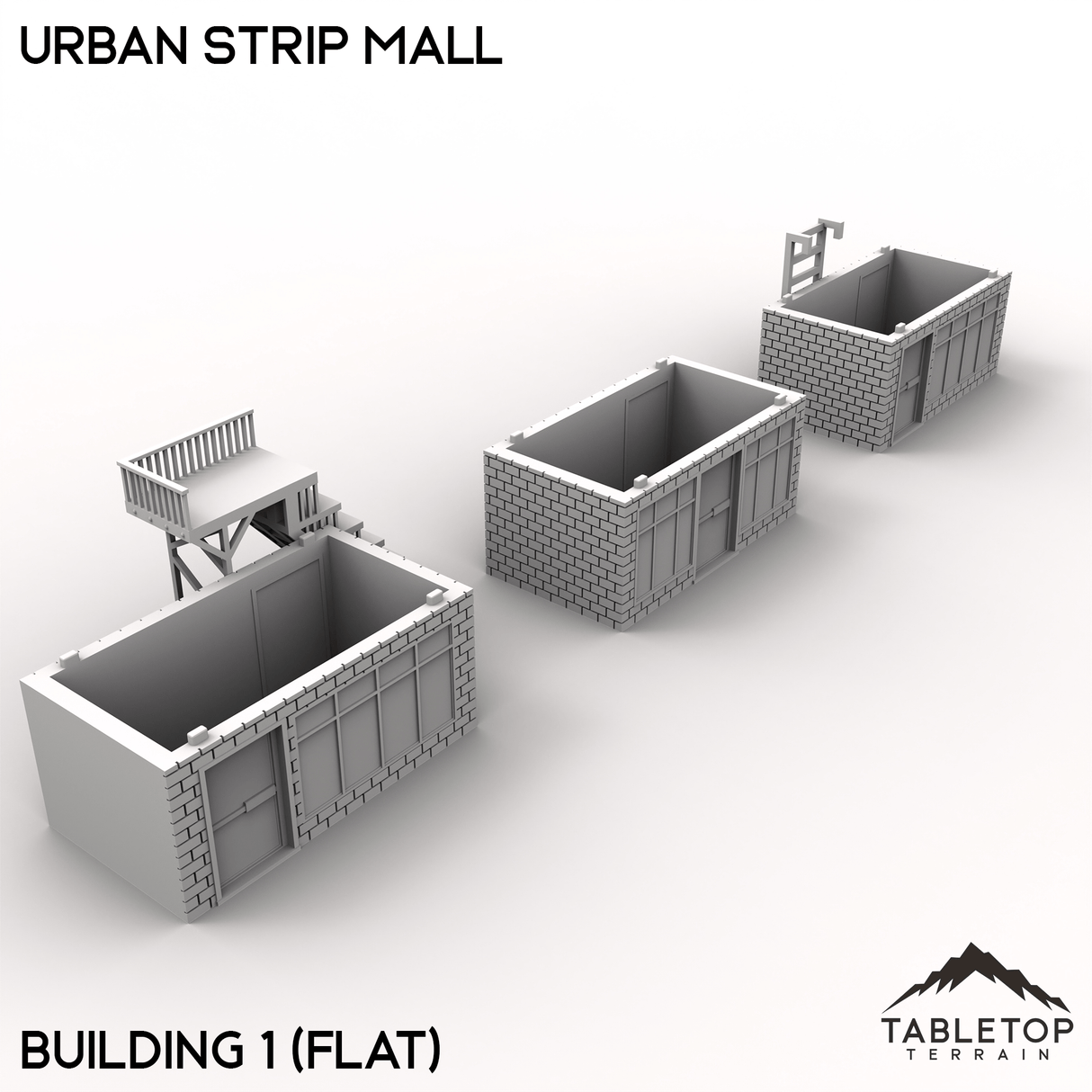 Tabletop Terrain Building Urban Strip Mall - MCP Building