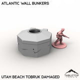 Tabletop Terrain Building Utah Beach Tobruk Damaged / 32mm Atlantic Wall Bunkers