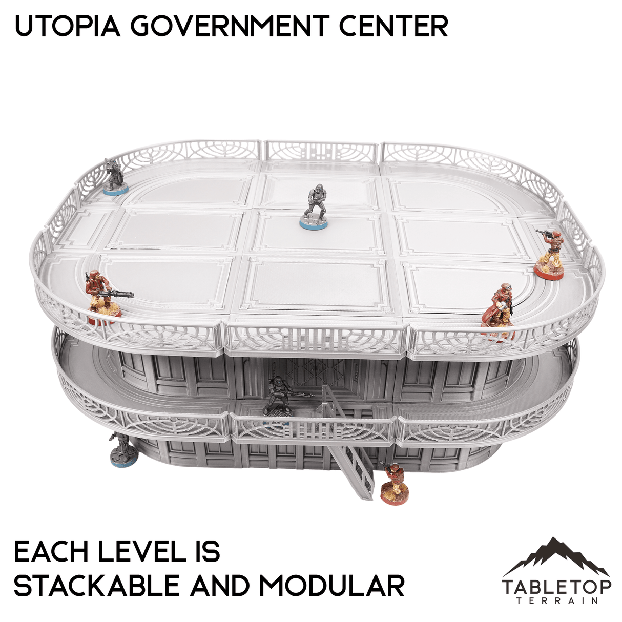 Tabletop Terrain Building Utopia Government Center Inspired by Theed