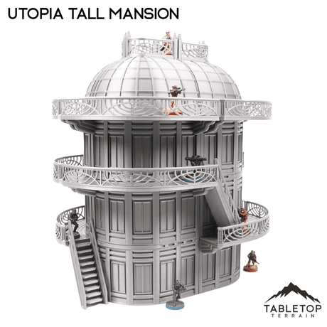 Tabletop Terrain Building Utopia Tall Mansion Inspired by Theed