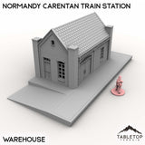 Tabletop Terrain Building Warehouse / 32mm Normandy Carentan Train Station