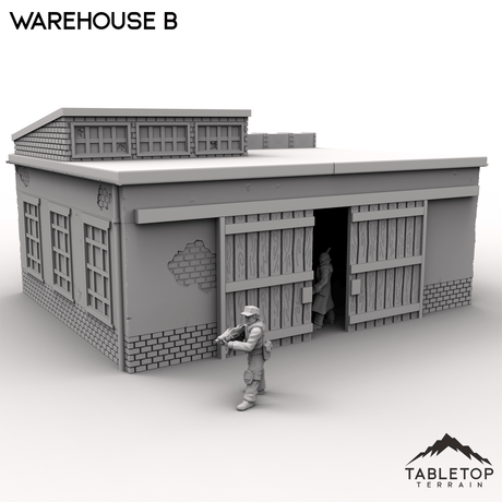 Tabletop Terrain Building Warehouse B - MCP Building