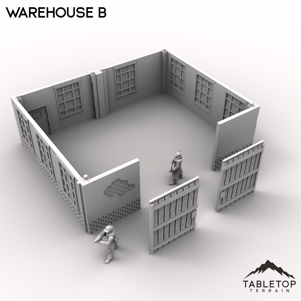 Tabletop Terrain Building Warehouse B - MCP Building