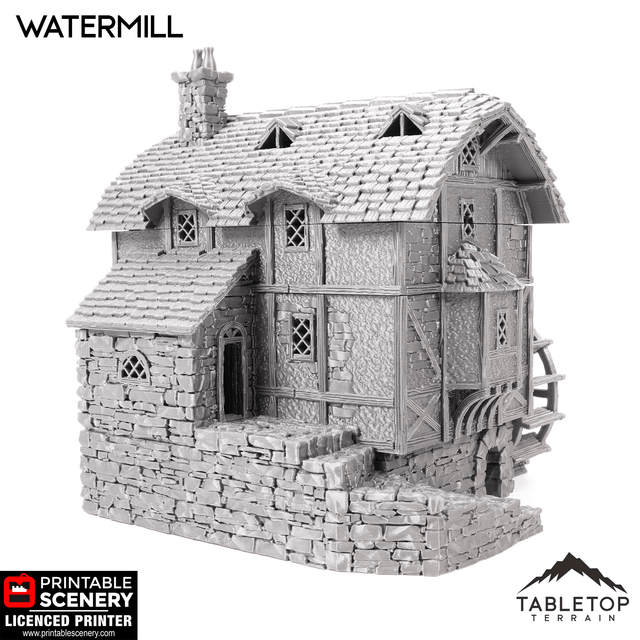 Tabletop Terrain Building Watermill - Fantasy Building