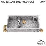 Tabletop Terrain Building Wattle and Daub Hollyhock Cottage -Country & King- Fantasy Historical Building