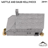 Tabletop Terrain Building Wattle and Daub Hollyhock Cottage -Country & King- Fantasy Historical Building