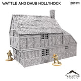 Tabletop Terrain Building Wattle and Daub Hollyhock Cottage -Country & King- Fantasy Historical Building