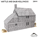 Tabletop Terrain Building Wattle and Daub Hollyhock Cottage -Country & King- Fantasy Historical Building