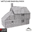 Tabletop Terrain Building Wattle and Daub Hollyhock Cottage -Country & King- Fantasy Historical Building