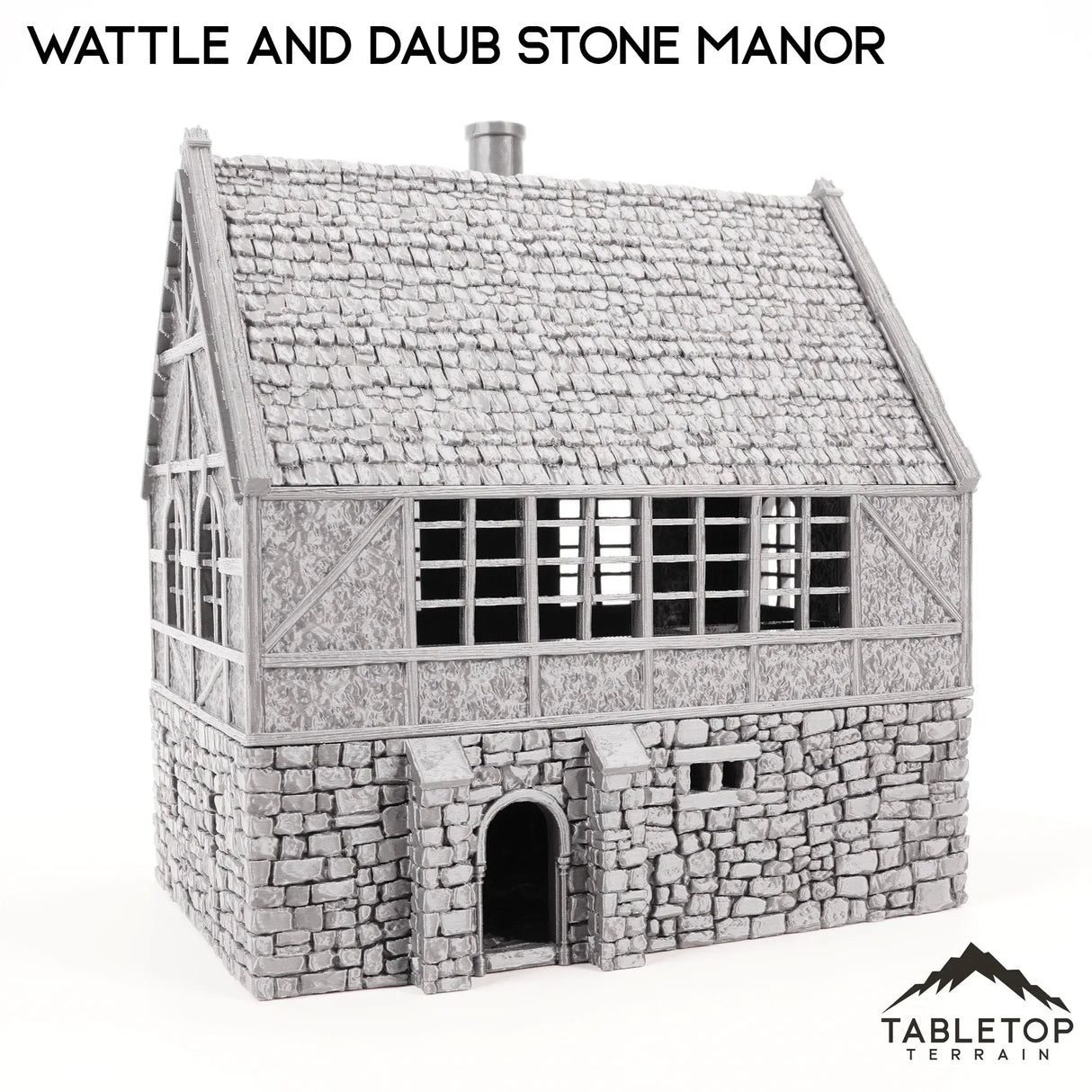 Tabletop Terrain Building Wattle and Daub Stone Manor - Country & King - Fantasy Historical Building