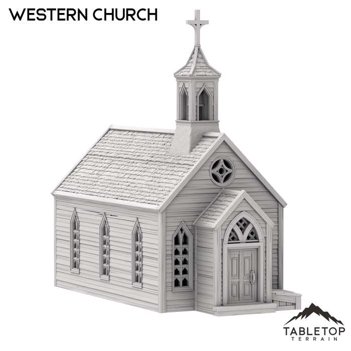 Tabletop Terrain Building Western Church - Old Wild Western Rush